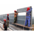 Paredes del panel de barrera de ruido de la carretera cerca de barrera de sonido